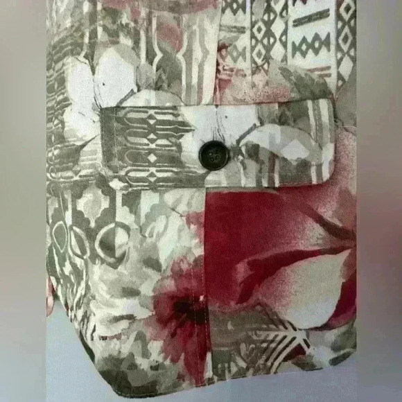 Alfred Dunner‎ Zip Up Multicolor Floral Jacket - Picture 3 of 5